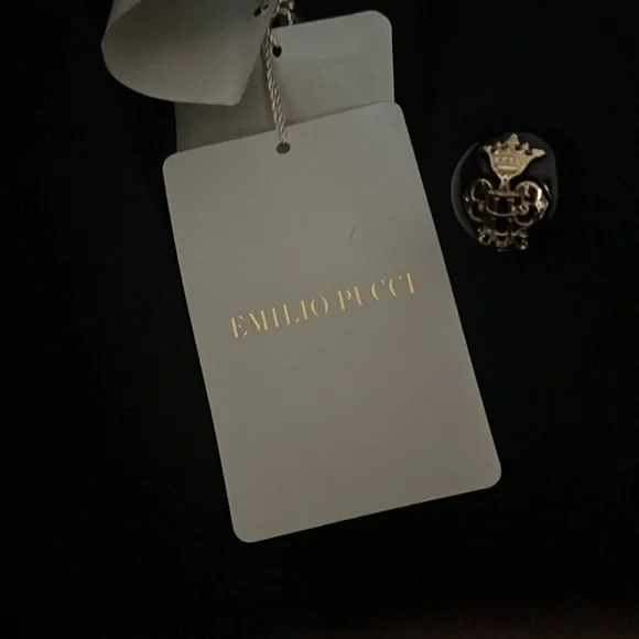 NWT Runway Emilio Pucci Wool Double Breasted Black Coat Italy Size 40 US 6 - Picture 15 of 15